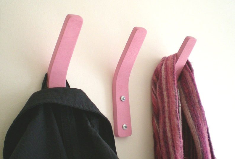 3 Pink Hooks Etsy