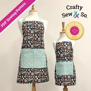 Classic Apron for Adults & Kids - PDF Sewing Pattern - Instant Download