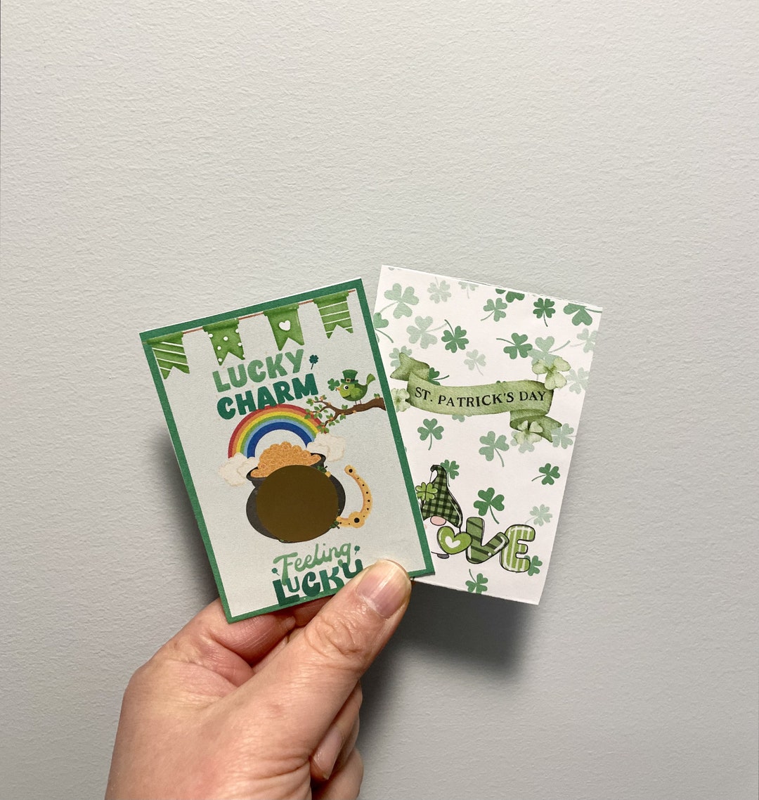 St. Patrick's Day Scratch off Game Cards: Pot of Gold, Shamrocks (10 ...