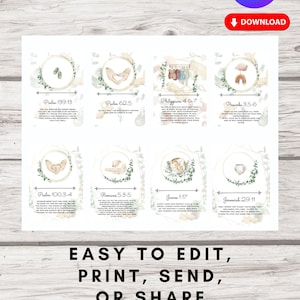 Infertilidad Escritura cristiana y tarjetas de oración, Apoyo a la infertilidad, Regalo de aborto espontáneo, Regalo de FIV, Tratar de concebir, Tarjetas de oración de fertilidad