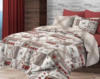 Juego de funda nórdica doble original DAUNEX Canazei - Tirol - Tirolés - Trentino - tamaño 255x200 - diseño italiano