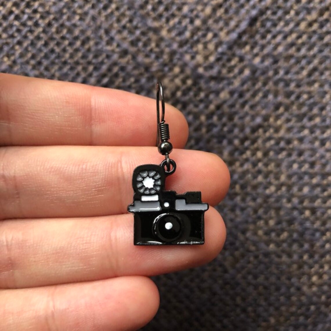 Camera Earrings Retro Earrings Enamel Earrings Photography Etsy