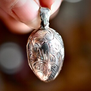 Antique Locket in Sterling Silver • Reclaimed Vintage