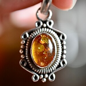 Amber in Sterling Silver • Reclaimed Vintage