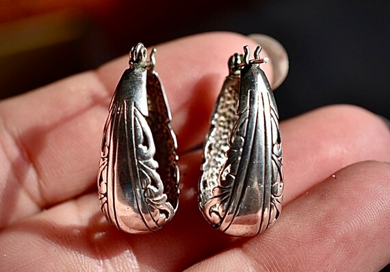 Buy Vintage Silver Earrings Reclaimed Vintage Online in India Etsy