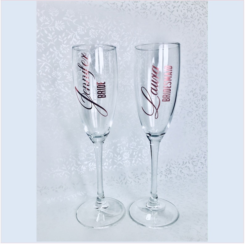 Champagne Flute Decals wine Glass Decal wedding Decals Etsy UK