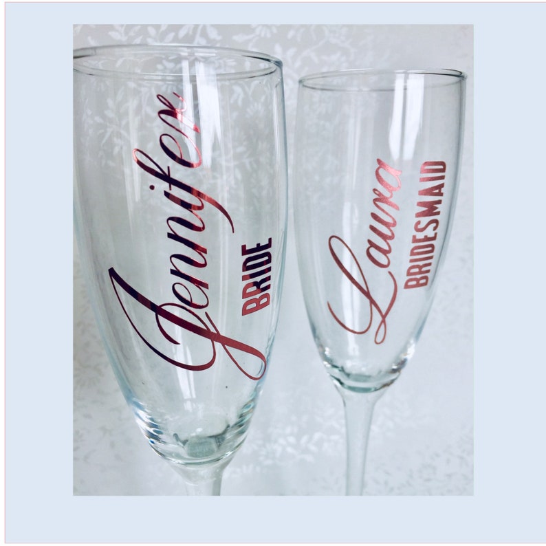 Champagne Flute Decals wine Glass Decal wedding Decals Etsy UK