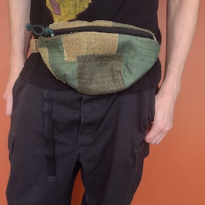 Waistpack Earth Zero Waste Bum Bag Upcycled Fanny Pack Crossbody Bag Crossbody Purse Made in USA image 5