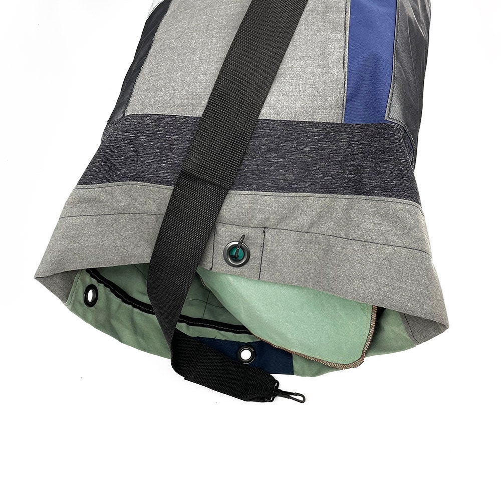 Boro Patchwork Duffle Nylon Canvas Duffel Bag Overnight Etsy