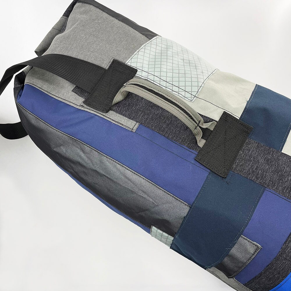 Boro Patchwork Duffle Nylon Canvas Duffel Bag Overnight Etsy