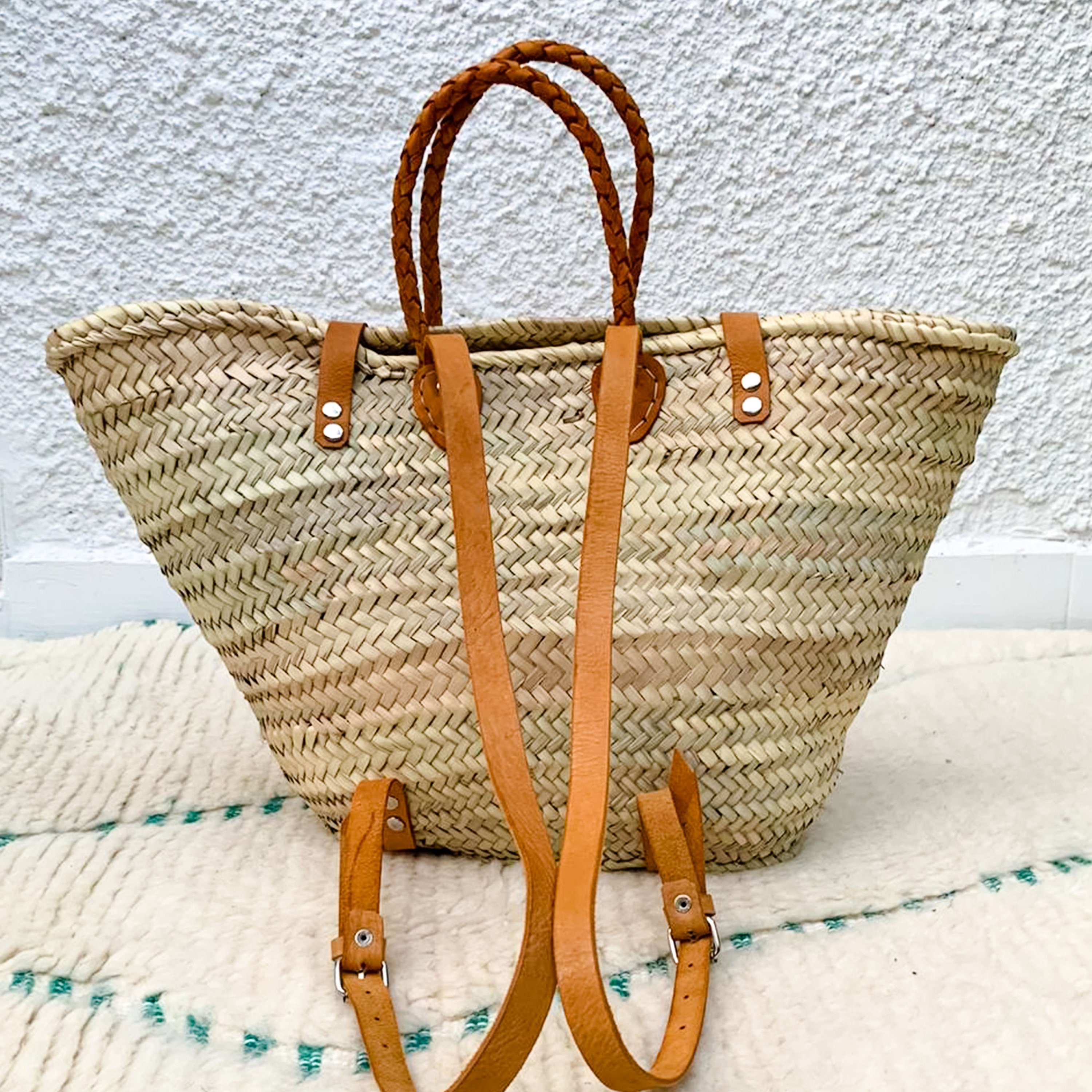 straw beach bag backpack