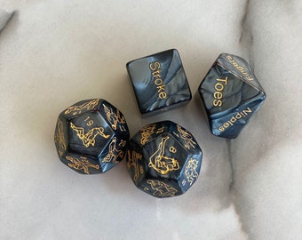 Black and Gold Sexy Dices