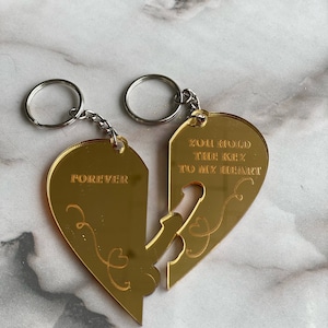 The Key to my Heart Keychain Set Christmas gift || Custom topper || Gifts for him/her || Valentines Day