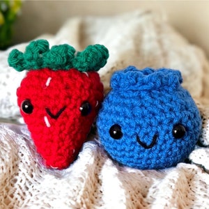 Crochet Blueberry & Strawberry Plushies