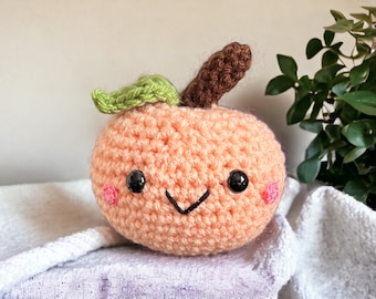 Crochet Peach Plushie