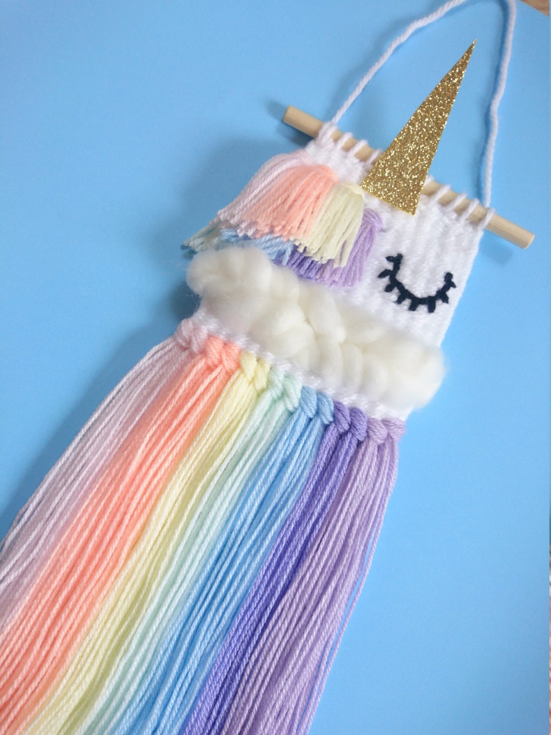 LARGE Unicorn Weave Woven Wall Hanging Decoration Etsy UK
