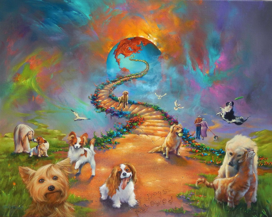 Blanket Rainbow Bridge All Dogs Go to Heaven 50x60 Fleece Etsy
