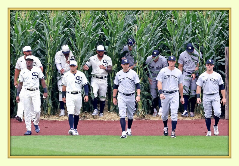 Field of Dreams Baseball Game 11x14 Matted 8x12 Photo Print NY Yankees and Chicago White Sox
