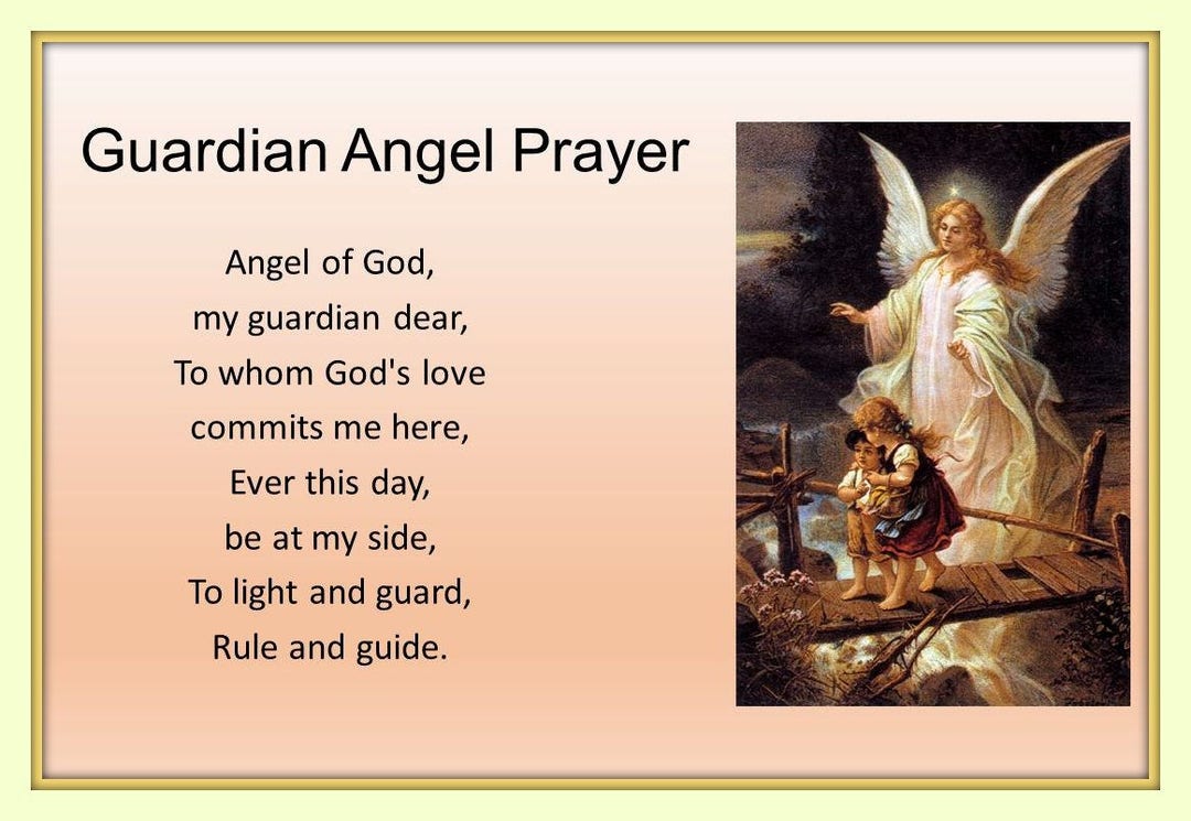 Guardian Angel Prayer Protecting Children on Bridge 11x14 - Etsy