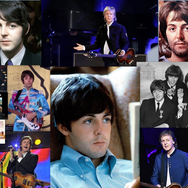 Blanket Paul McCartney  Beatles Beautiful Eyes Photos Album Covers 50x60   Plush Fleece for concert  quilt style