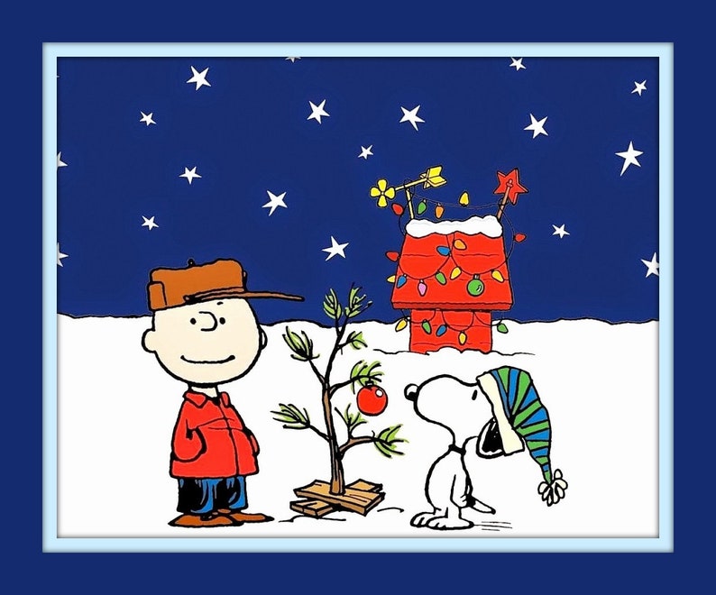 Iconic Peanuts Charlie Brown and Snoopy Christmas Eve 11x14 Etsy