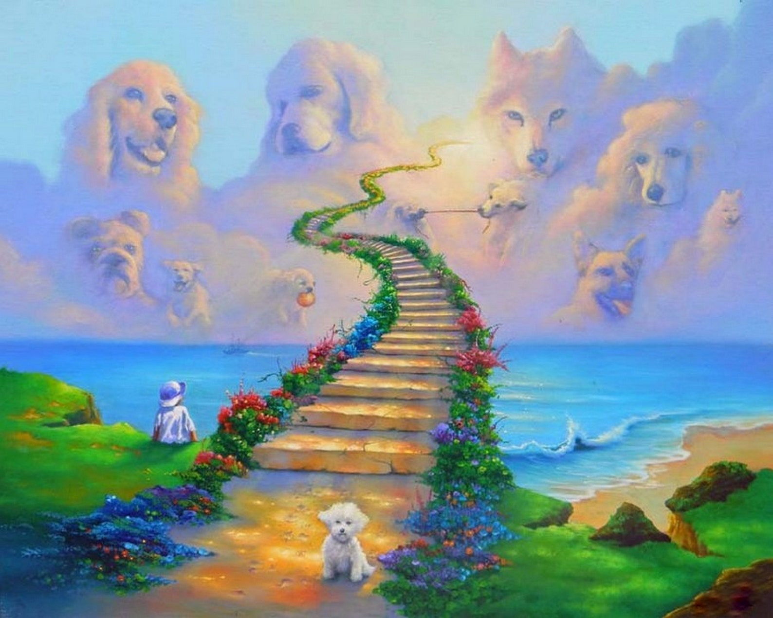 Lebendige Regenbogenbrücke gehen alle Hunde Himmel Etsy