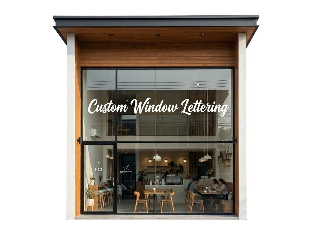 Custom Window Lettering, Personalized Vinyl Sticker for Storefront ...