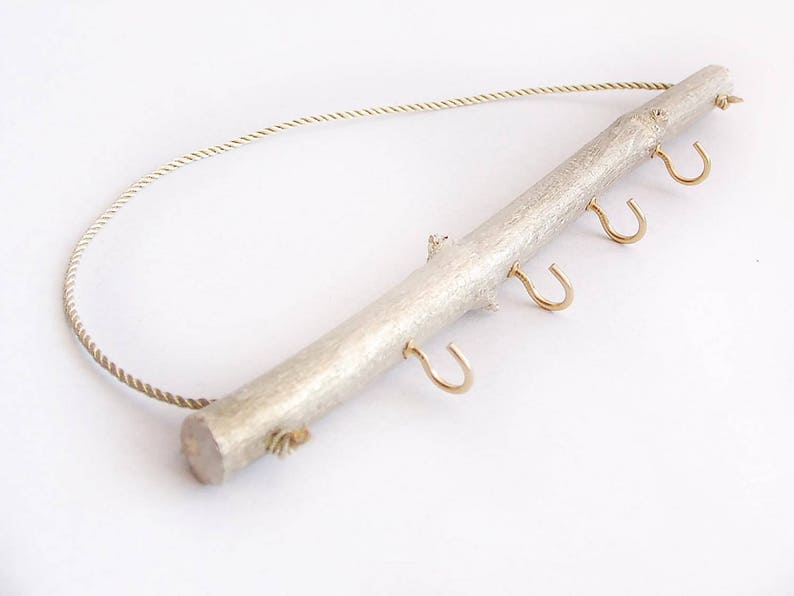 Gold Jewelry Holder for Wall Birch Branch Decor Hanging Etsy