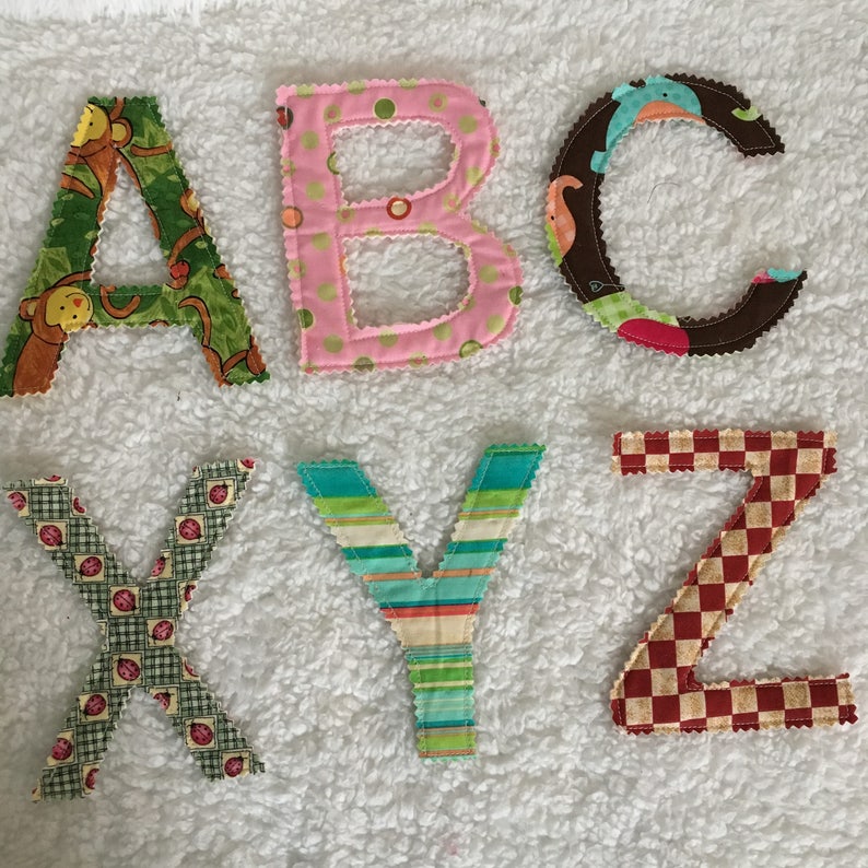 Fabric Alphabet Letters Etsy