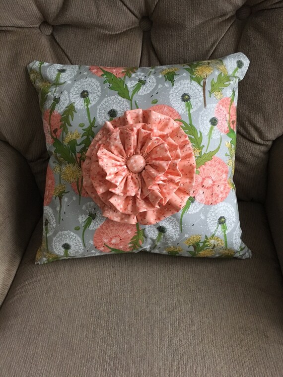 Large Flower Pillow Etsy