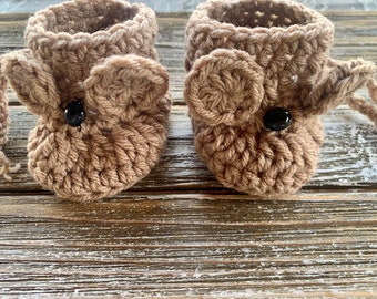 bear baby booties