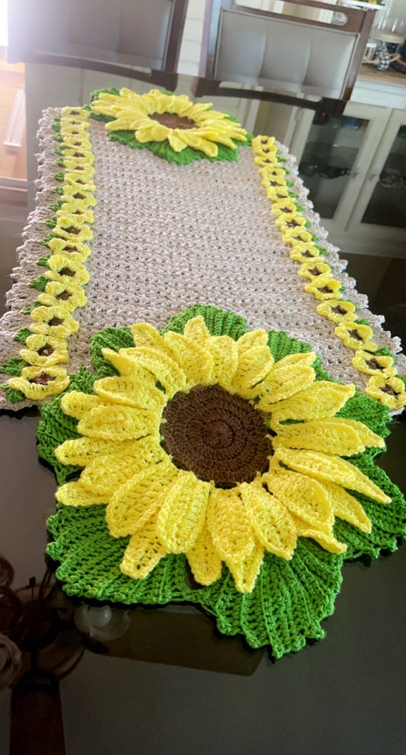 Big Sunflowers Table Runner Decor Etsy