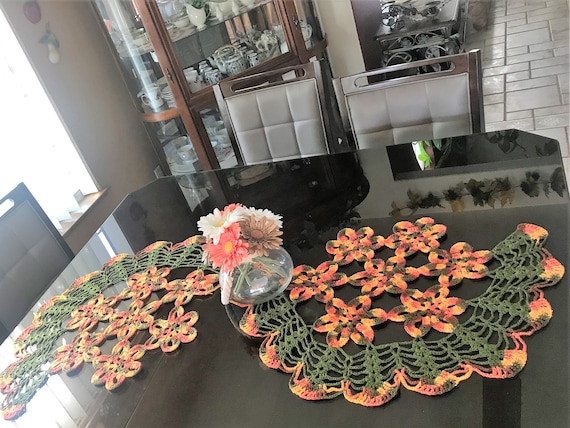 Crochet Fall Table Runner: Handmade Autumn Decor