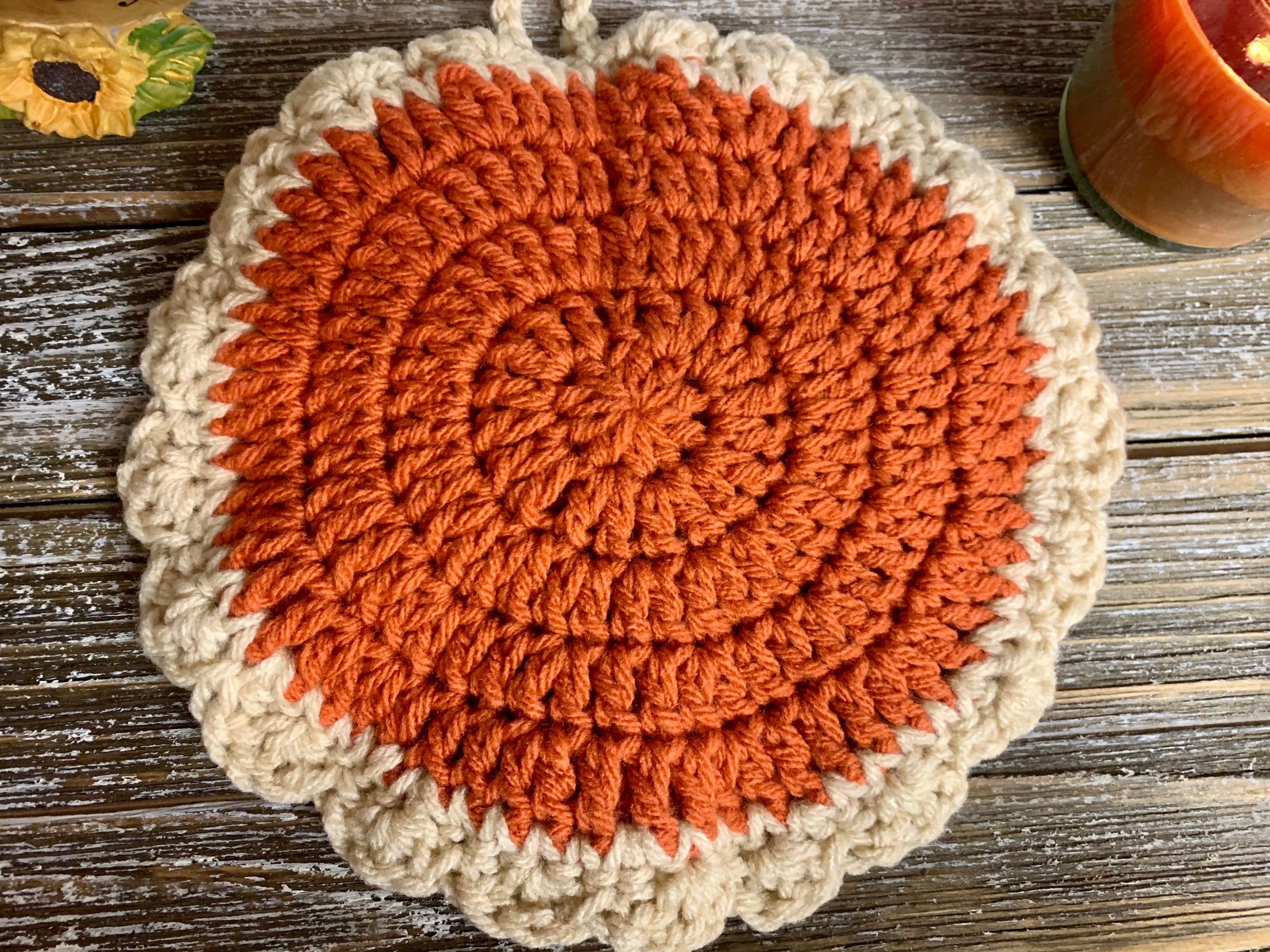 Pumpkin Pie pot Holder crochet pumpkin Pie pot holder - Etsy.de