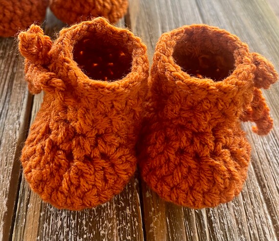 Pumpkin Baby Crochet Baby Booties Pumpkin Baby Booties Crochet