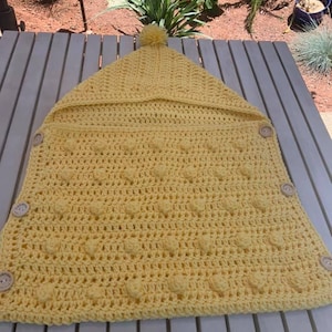 Sleeping Bag, Cute Baby Sleeping Bag, Baby Envelope Blanket  With Buttons,Crochet Newborn Sleeping Bag
