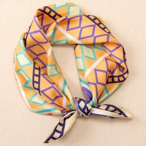 100% Mulberry Silk Scarf for Women Neck Head,Square Scarf 21&quot;x21&quot;for Hair Wrap for Bag,Small Hair Scarf Headscarf