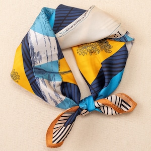 100% Mulberry Silk Scarf for Women Neck Head,Square Scarf 21&quot;x21&quot;for Hair Wrap for Bag,Small Hair Scarf Headscarf