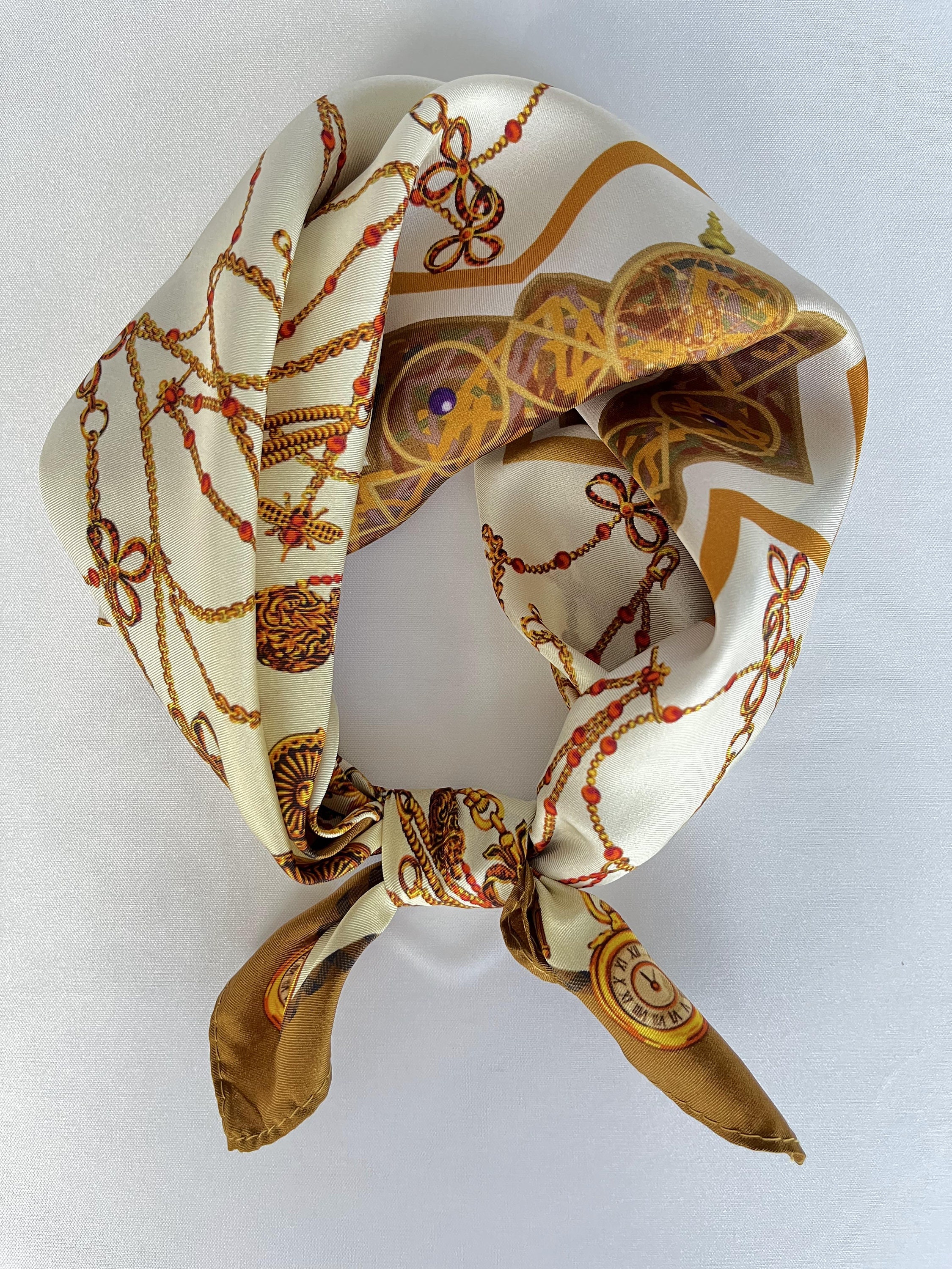 Silk scarf 16 * 160 Orange Gold - A P P L E T R E E S