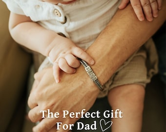 Family Name Bracelet, Dad Silver Bracelet, Kids Name Bracelet, Daddy Bracelet, Dad Jewelry, Gift For Dad,  Anniversary Gift, Husband Gift