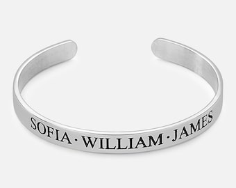 Kids Name Bracelet, Family Name Bracelet, Custom Bracelet For Dad, Father's Day Gift, Personalized Gift For Dad, Daddy Jewelry, Husband Gift