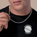 Personalized Stainless Steel Chain Necklace For Men, Custom Men's Silver Necklace, Engraved Jewelry, Necklace For Men, Christmas Gift