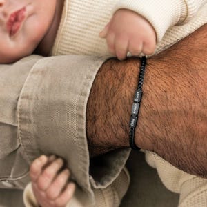 Pulseira personalizada para o pai, pulseira com nome infantil, joias para a família, presente personalizado para o pai, presente para o marido, presente para o dia dos pais e dia dos namorados