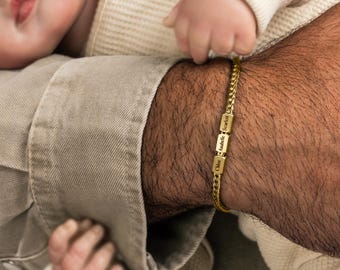 Father’s Day Gift,Daddy Bracelet,Custom Dad Bracelet With Kids Name,Family Name Bracelet,Personalized Gift For Dad,Dad Gift,Birthday Gift
