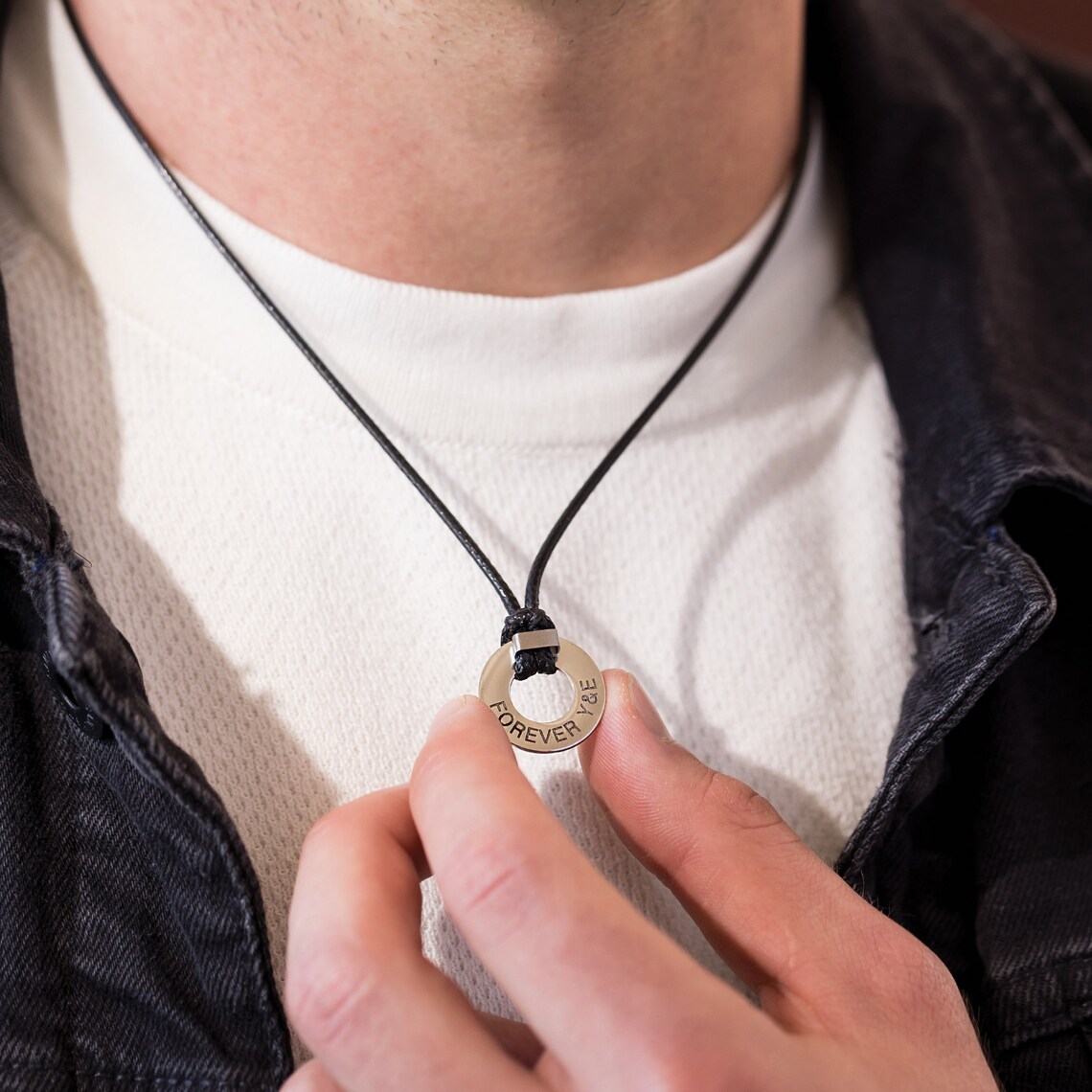 Men's Custom Necklace Men's Personalized Necklace Etsy
