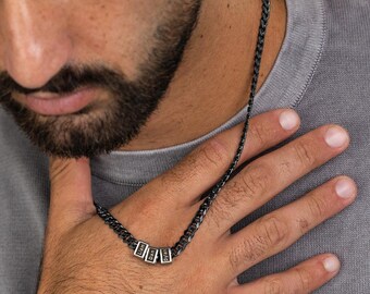 Vater Halskette, neuer Vater, personalisierte Familien Halskette, Kinder Namen Schmuck, Geschenk für Papa, Geschenk für Vatertag, Weihnachten, Geschenk für Papa
