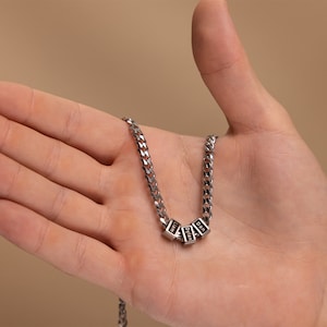Collar personalizado para papá, joyería con nombre familiar, regalo para el Día del Padre, nombres de niños grabados, accesorio especial para el esposo, regalo de Navidad