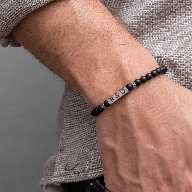 Personalized Beaded Bracelet Men