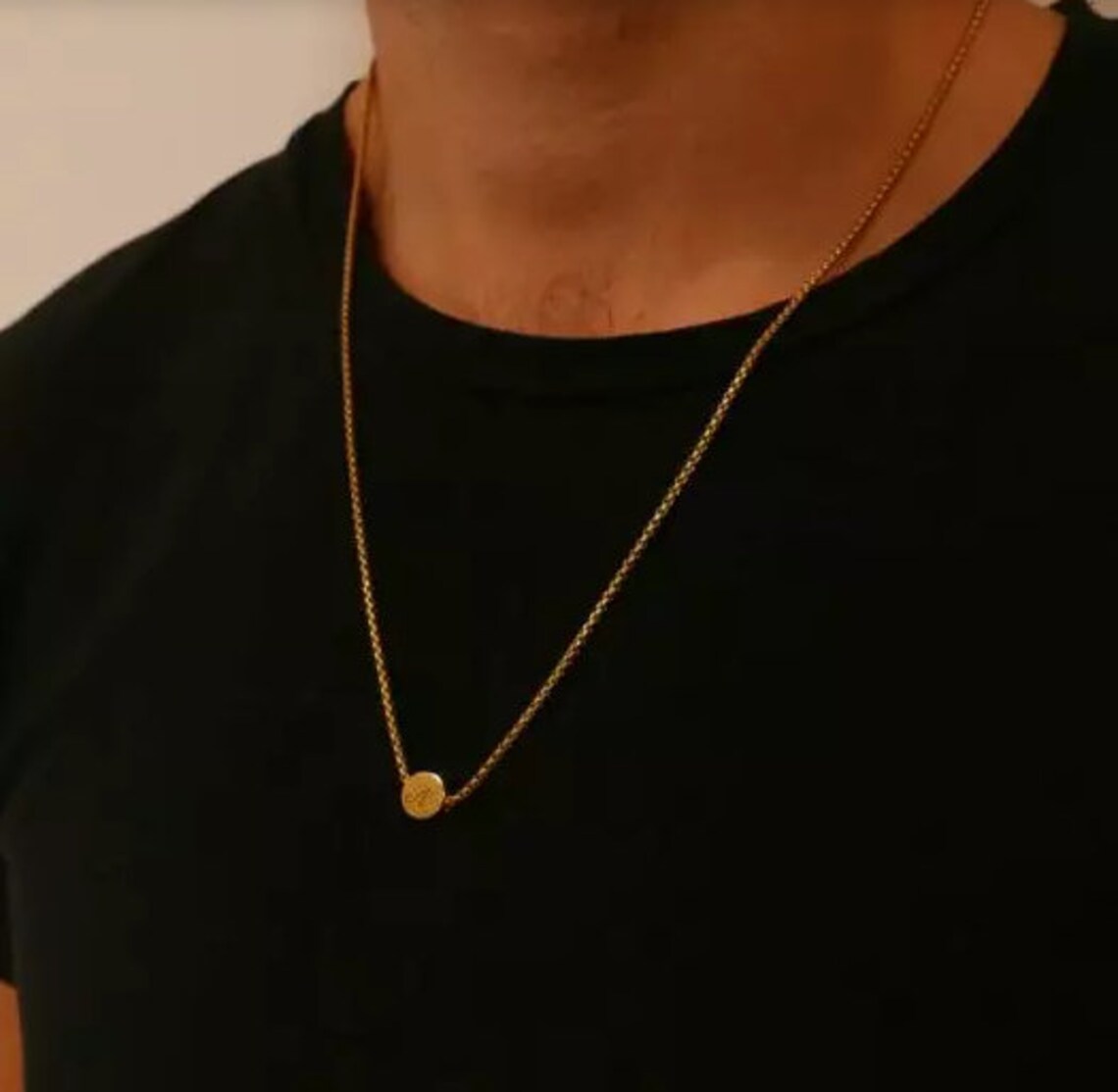 Men's Custom Necklace Men's Personalized Necklace Etsy