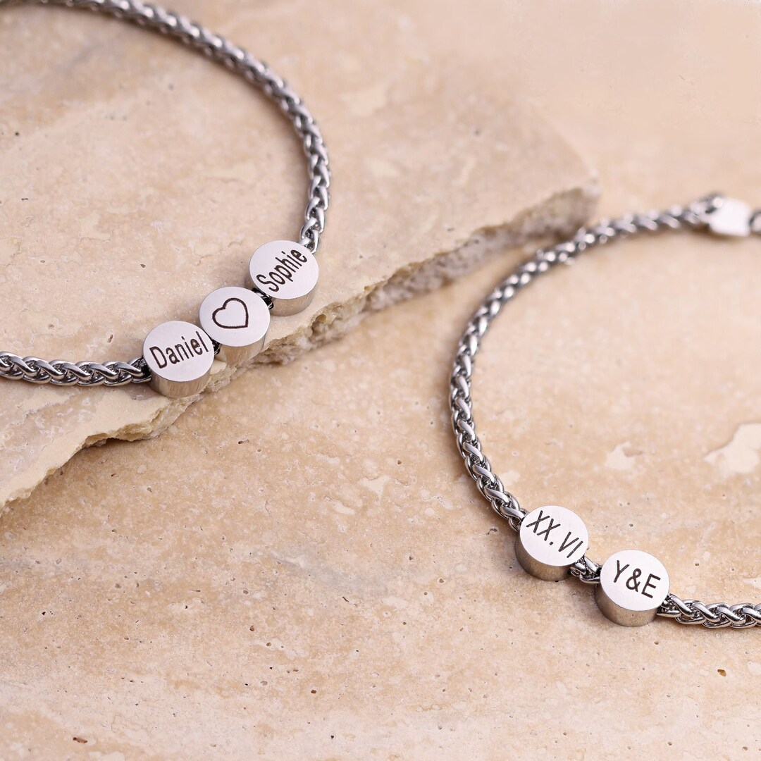 Personalized Bracelet for Dad, Kids Name Bracelet, Family Name Bracelet